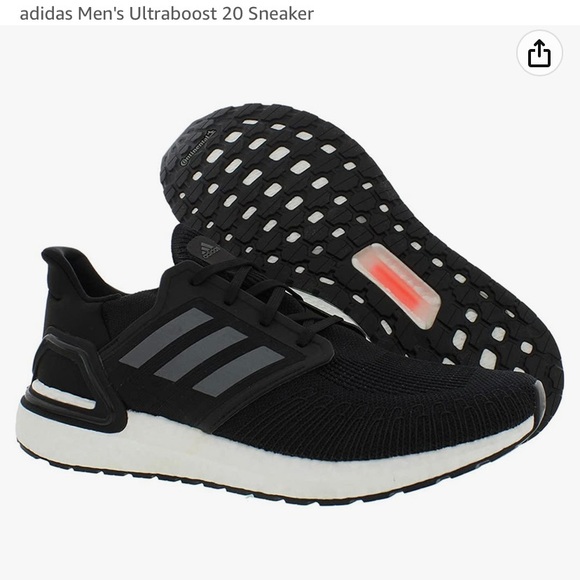 Adidas UltraBoost 20 Men's Black/Night Metallic/White Running - Main Image